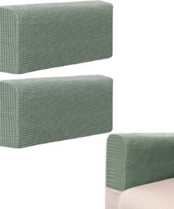 2 Fundas para reposabrazos de sofá, para sillones | Antideslizantes, Suaves | Gruesas, para sofás, sillones reclinables, Verde Matcha