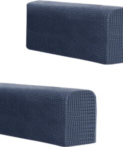 2 fundas protectoras para sillón, fundas antideslizantes para reposabrazos de sofá, fundas gruesas para reposabrazos de sofá, funda para reposabrazos de silla para sofá reclinable (2, gris