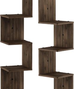 Furinno Estante Nuez de Columbia 3 livelli quadrati - set di 2