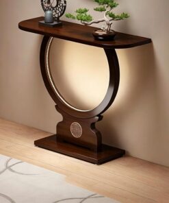 Consola recibidor Moderna de Madera, Mesa Consola Estrecha con Estante Abierto y Estilo de Lujo, Mesa Auxiliar para Entrada, Pasillo, salón y Dormitorio | 31.5x11x30.7in