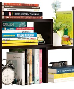 Estante para libros, estante de escritorio, pequeña biblioteca, organizador de escritorio de madera, organizador de escritorio ajustable, estante de escritorio, biblioteca de escritorio