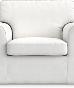 MASTERS OF COVERS Funda de sillón Ektorp, Algodón Blanco | Compatible con sillón Ektorp 104 x 88 x 88 cm. Solo funda, sillón no incluido. Algodón.