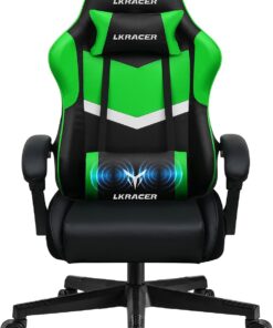 GTPLAYER Silla de Oficina para Gaming, Masaje, sillón Gamer, Silla ergonómica para Gamer, reposacabezas, cojín Lumbar, Acolchado, Silla giratoria