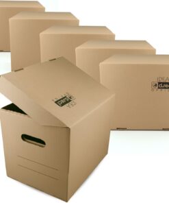 D.RECT KEEP.IT IDEA Cajas de Archivo A4 Set de 6 – Cartón 360 g/m² Libre de Ácido – Resistentes 20 kg – Organizadores robustos para Documentos y Catálogos
