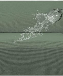 HMJGDZG 100% Waterproof Couch Cover, Dual Stretch Jacquard Slipcover, Leakproof Furniture Protector for Kids, Pets, Dog and Cat (Sofa, Dark Gray)