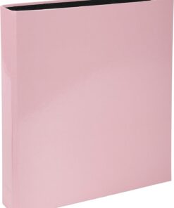 Exacompta, ref. 51566E - Archivador de 4 anillas en D de 25 mm, exterior plastificado y forro negro, Aquarel, 315 x 270 mm (dimensiones exteriores), formato de archivo A4, rosa