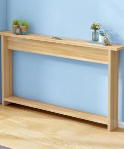 Mesa Consola Madera Estrecha y Larga para Detrás del Sofá Mesa Rectangular Madera contra la Pared Mesa Delgada para Parte Trasera del Sofá(Natural,120 * 15 * 65cm/47.2 * 5.9 * 25.6in)