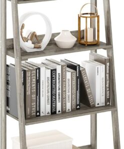 Furinno Escala de Bibliotecas de 5 Niveles, Roble Francés