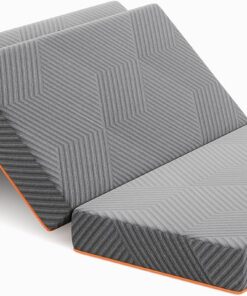 Vesgantti Colchón Plegable para Invitados, colchón Plegable de Espuma de Gel de 3 Piezas para Viajes, Camping, Suelo, Cama de Invitados, Funda Lavable, colchón Plegable, Certificado Öko-Tex