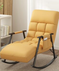 Mecedora Con Respaldo Ajustable ,sillones Para El Salón Plegable 5 Velocidad Ajustable,sillon Relax,butacas De Salon,Moderno Sillón Reclinable Butaca Salon De Relax,Tumbonas Jardin Exterior ( Color :