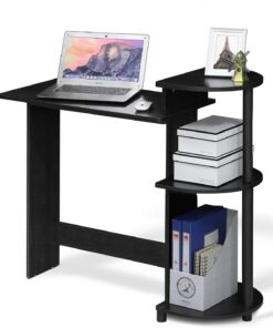 Furinno Compact Computer Desk, Madera, Americano/Negro, 39.62 x 99.06 x 85.34 cm