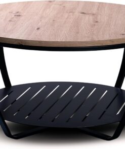 M2 Kollektion Mesa de Centro Palermo en Negro, 80 x 43 x 80 cm