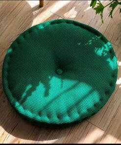 Cojín redondo verde oscuro para sillones, sofás, hogar, comedor, oficina, viajes, 45 x 45 cm, extra cómodo, decoración elegante, uso versátil