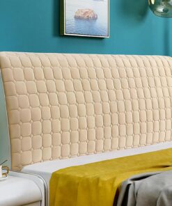 Funda para Cabecero Elástica Terciopelo Funda para Cabecera de Cama, Funda de Cabecera Acolchada Gruesa, Cubierta de Cabecera Antipolvo para Cabecero de Dormitorio
