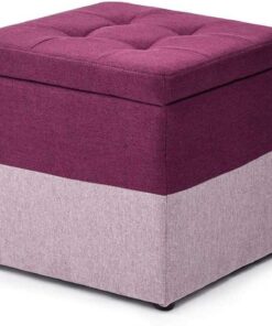 Tocador Taburete de Almacenamiento con reposapiés, Taburete de sofá de Tela de Moda Banco de Almacenamiento de Almacenamiento Creativo Banco de Zapatos de Cambio Otomano 40 × 40 ×