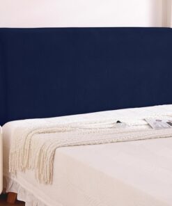 Ystyle Funda Cabecero Cama, Suave Fundas para Cabeceros De Cama Antipolvo, Cubierta De Cabecera Elástico Universales, Funda Protectora De Cabecera Modernas Color SóLido (150cm, Azul Oscuro) | Cubierta suave para cabecero extraíble, funda resistente a los arañazos, funda de cama, cabecero para dormitorio