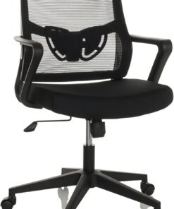hjh OFFICE Silla de Oficina NEKEO Silla giratoria ergonómica de Tela/Malla con Soporte Lumbar, Negra, 719233