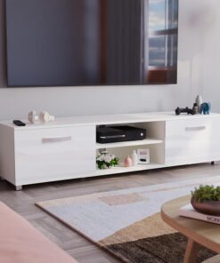 Vida Designs Cosmo Mueble de TV de 2 Puertas, Moderno, Acabado Mate, Acabado Mate, para salón, 160 cm, sin Luces LED