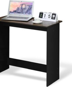 Furinno Simplistic Escritorio, Columbia Nogal, 39.37 x 39.37 x 75.57 cm | Rectangular, fácil de montar, pequeño, para juegos, oficina en casa, dormitorio, sala de estudio