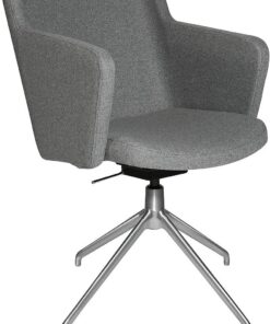 TOPSTAR Sillón de visitante SFH | Articulación 3D y Base de Aluminio | Gris Claro | Asiento con articulación 3D y pata en cruz de