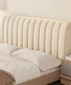 Funda De Cabecera para Cama Alta para Individual Doble Tamaño King, Elástica Felpa Corta Cubierta Cabecera Tapizada/Cuero/Madera/Hierro Cabecero Protector
