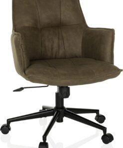 Silla de Oficina tapizada SOLAO Life Silla de Escritorio giratoria Ajustable en Altura, tapizado en Verde