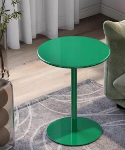 Mesas Altas de Bar, Mesa Auxiliar Redonda pequeña para Sala de Estar, sofá, Dormitorio, Mesa Alta de Pub y bistró, Mesa de cóctel de Metal para Cocina, Comedor, Patio u Oficina (Tamaño : 40