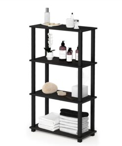 Furinno Estantes sin herramientas Espresso/Negro Tubería rectangular