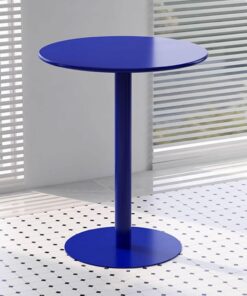 Mesa de bistró Mesa Redonda con Kit de instalación, Mesa de bistró Mesas Altas de Bar Mesa de mostrador Azul Mesa de Centro Mesa de Comedor con Pedestal para Pub Club Balcón al Aire Libre |