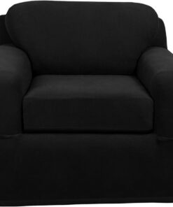 MAYTEX Slipcover, poliéster Elastano, Negro, Chair
