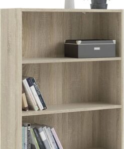 WELL HOME MOBILIARIO & DECORACIÓN Librería Estantería para Libros de Madera Turia 2 estantes Color Roble patinado 79 x 27 x 108 cm