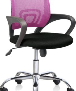 Adec Group Phase, Silla Giratoria de Oficina, Escritorio o Despacho, Acabado en Rosa y Negro, Medidas: 60 cm (Ancho) x 60 cm (Largo) x 90-102 cm (Alto)