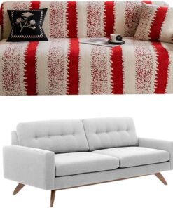 Navideña para Sofá Lavable Elástica Cojines Decoración Navideña | s de Sofá Navideñas Para Sala Dormitorio Sillón Hogar Interiores