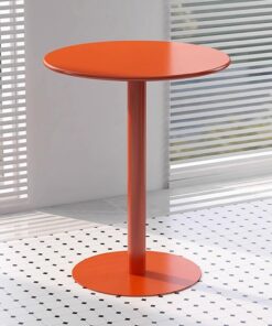 Mesa de Bar Redonda, mesas Altas de Metal para cóctel, Bar, Pub, café, té, Comedor, Mesa de bistró, Sala de Estar, Cocina, Mesa de balcón Mesa Auxiliar Alta (Tamaño: 40x40x50cm)