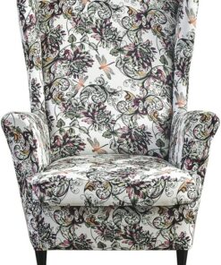 Fundas de sillón orejero elástica 1 Plaza Estampado Fundas para sillones con Respaldo de ala Cubre Sillón para Sala de Estar Amor de otoño