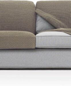 FAVERTI® Funda Super Elástica de cojín de sofá con Medidas Entre 50-85 cm por 45-70 cm y 10-20 cm de Alto | Modelo NOVELE | Funda de Asiento o Respaldo de sillón o sofá Lino