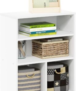 Furinno Pasir Librería expositora de 3 Niveles, Color Blanco