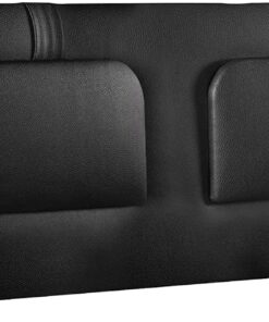 Cabecero Tapizado - Cama de 120, 135, 140 - Anclajes para Pared - Fabricado con Polipiel - Negro - Interior Fibra Repreve Alta Densidad - Modelo Velvet 145x50 cm - Dormium