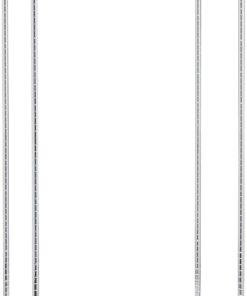 Amazon Basics Perchero con estantes Superior e Inferior, Cromo, 89 x 44 x 179 cm