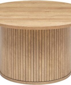 Well Home Mesa de Centro 'Colva' Redonda Ø70cm de diseño Natural y Elegante