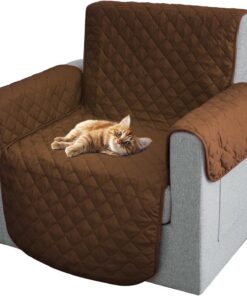 Comart - Funda Sillón Majestic - Acolchada Reversible - 1 Plaza - Marrón