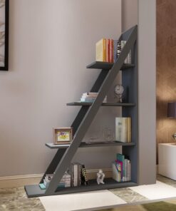 Hanah Home Moderno Soporte para Libros, 100 cm x 150 cm x 29,5 cm, 100% melamina, 18 mm de Grosor, diseño escandinavo, solución de Almacenamiento Elegante