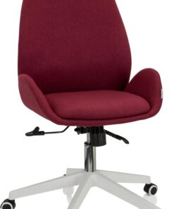 hjh OFFICE 729435 Silla de Escritorio AVEA I de Tela roja Silla de Oficina giratoria de Altura Regulable con Respaldo ergonómico Alto