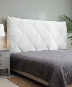 Juego de fundas de cabecero de cama de terciopelo con patrón geométrico, funda protectora elástica y acolchada para el polvo como cubierta decorativa para cabeceros acolchados, lavable en