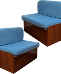 CRFATOP Juego de 2 fundas de cojín de comedor para caravana, funda de cojín de jacquard elástica para sofá de 2 asientos, protector de muebles para caravana, caravana, coche, banco, 2 fundas de