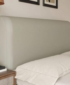 Funda de cabecera de Piel sintética, Funda de cabecera a Prueba de Polvo, protección Completa for Cama King, Individual, Doble, for Dormitorio y apartamento