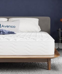 Avenco A-B-M02903 Colchón ensacados, Poliuretano Espuma Confort Muelles embolsados de 3 Zonas, Blanco-20cm, 90x200cm | Soporte ergonómico, reducción de la presión, mejora el sueño, se adapta al cuerpo, refuerzo de los bordes