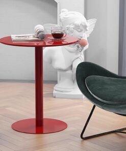 Mesa de Centro pequeña, mesas Altas, Mesa Redonda de Cocina, Barra de Desayuno, Mesa de Comedor, Mesa Auxiliar para sofá, Mesa de cóctel de pie con Patas y Base Fuertes (tamaño: 40x40x50cm)