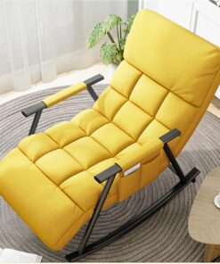 Sillon Relax 5 Velocidad Ajustable,mecedora Con Respaldo Ajustable ,sillones Para El Salón Moderno Sillón Reclinable Butaca Salon De Relax ,butacas De Salon,Tumbonas Jardin Exterior ( Color : Yellow )