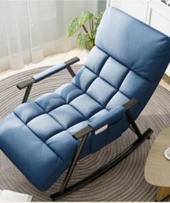 Sillon Relax 5 Velocidad Ajustable,mecedora Con Respaldo Ajustable ,sillones Para El Salón Moderno Sillón Reclinable Butaca Salon De Relax ,butacas De Salon,Tumbonas Jardin Exterior ( Color : Blue )